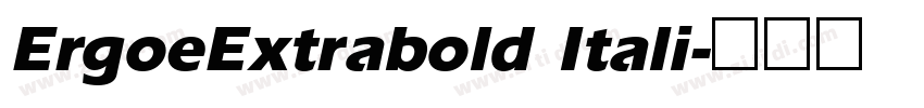 ErgoeExtrabold Itali字体转换